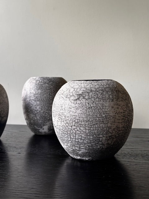 Raku Round Vase | Large