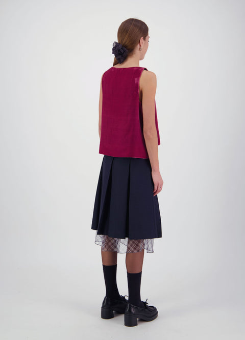 Daylight Moon everything works out skirt navy blue pleat 