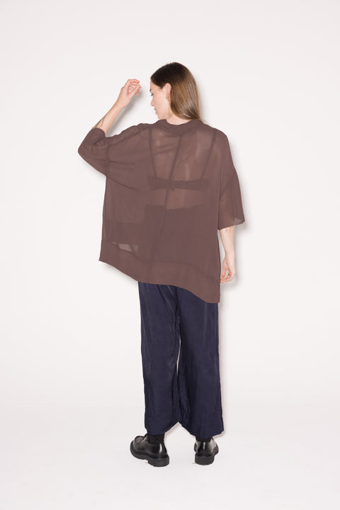 Company of Strangers Brown Tee Blouse