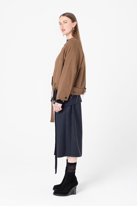 Company of Strangers Extens Jacket in Walnut Brown Cotton Drill