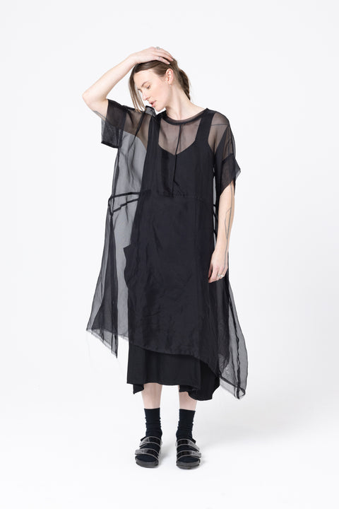 Company Of Strangers Sheer Silk Georgette Circle Dress