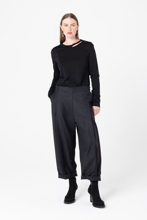 Company of strangers Calibrate Pant Black wool suiting