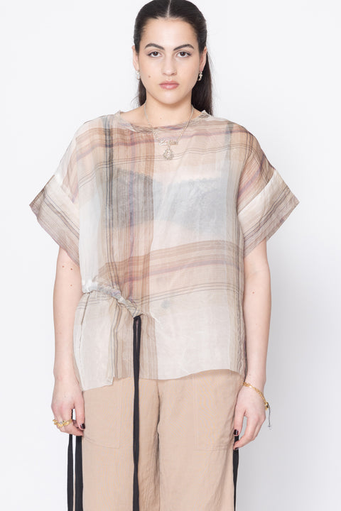 COS Neurotic Tee Coco Plaid Silk