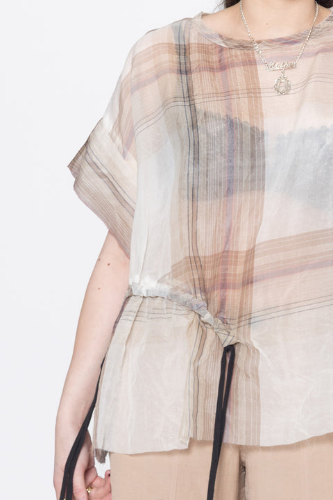 COS Neurotic Tee Coco Plaid Silk