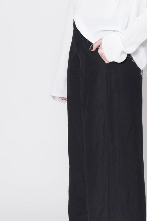 COS Joy Pants Black Linen Viscose