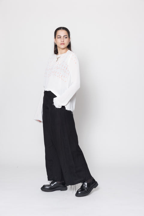 COS Joy Pants Black Linen Viscose