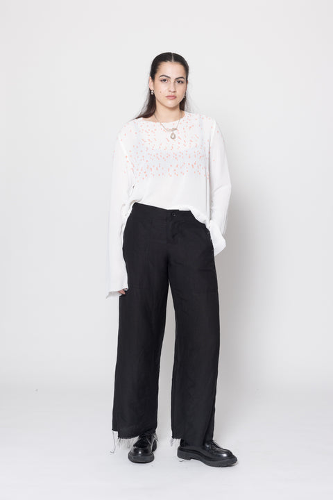 COS Joy Pants Black Linen Viscose