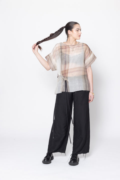 COS Neurotic Tee Coco Plaid Silk