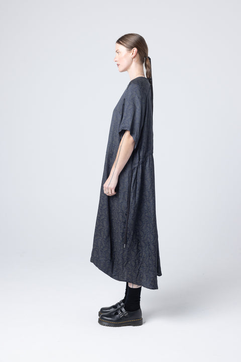 Company of Strangers We Float Dress Ink Paisley Print 