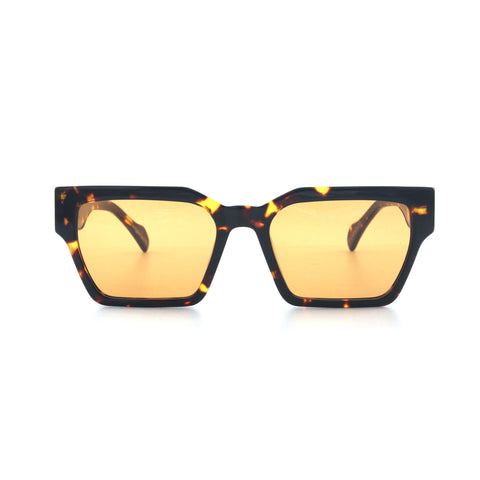 Age eyewear carnaage sunglasses orange lens with brown tortoise frames