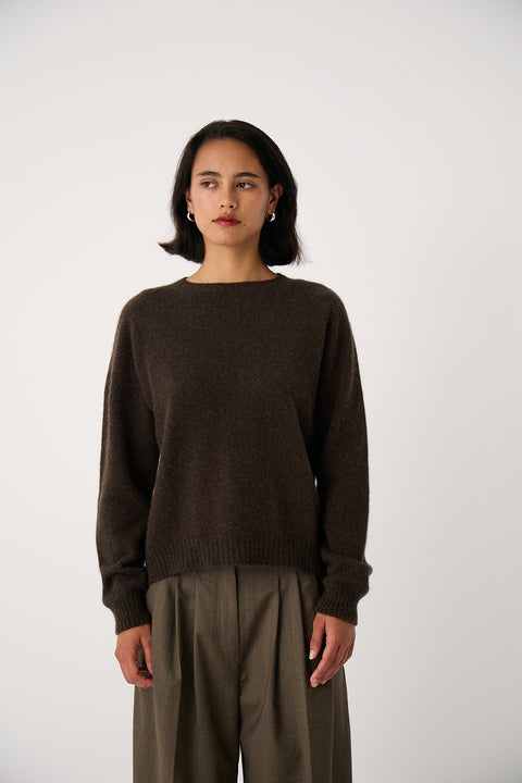 Francie Nimbus Knit Brown possum sweater