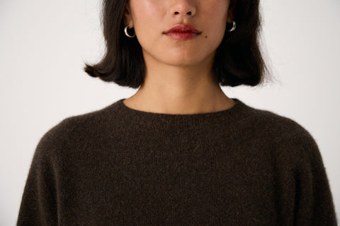 Francie Nimbus Knit Brown possum sweater
