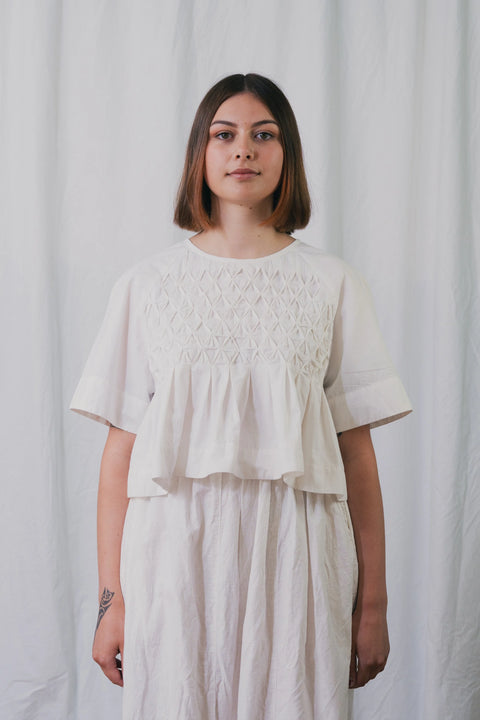 Clara Bosshard Honey Comb Cropped Top