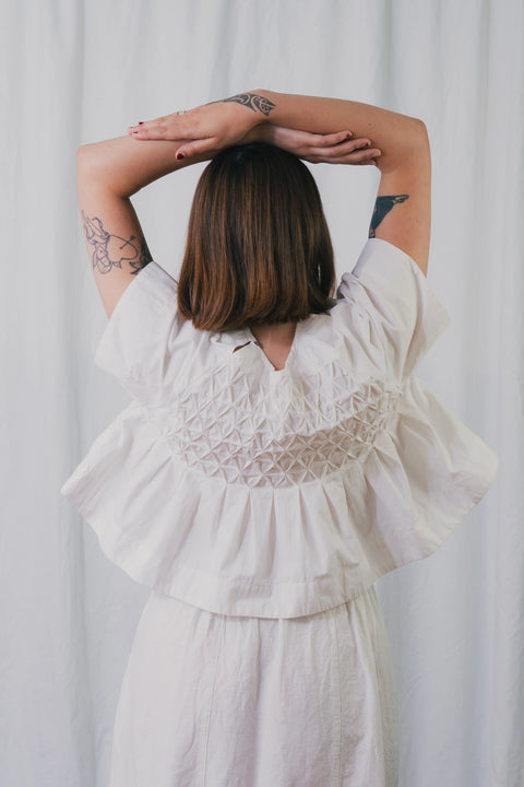 Clara Bosshard Honey Comb Cropped Top