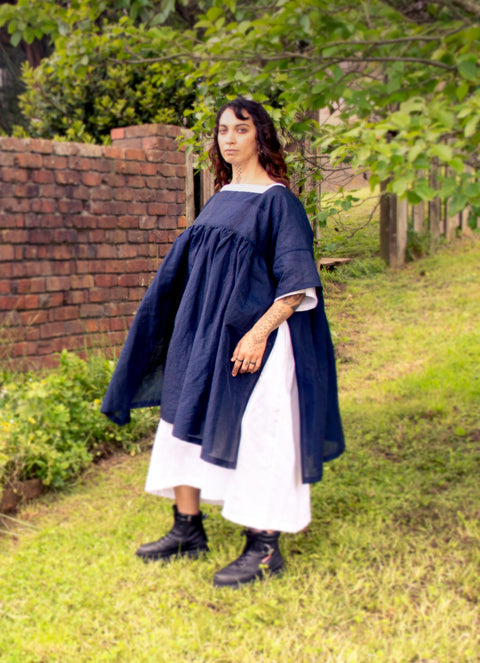 Prairie Dress | Navy Blue