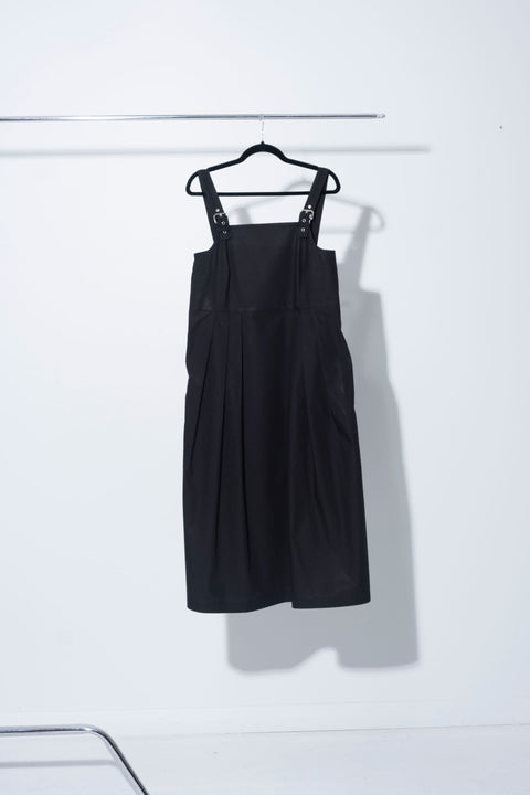 JPalm Marta Buckle Strap Dress Black Cotton 