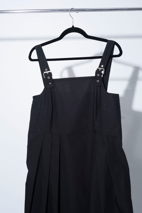 JPalm Marta Buckle Strap Dress Black Cotton 