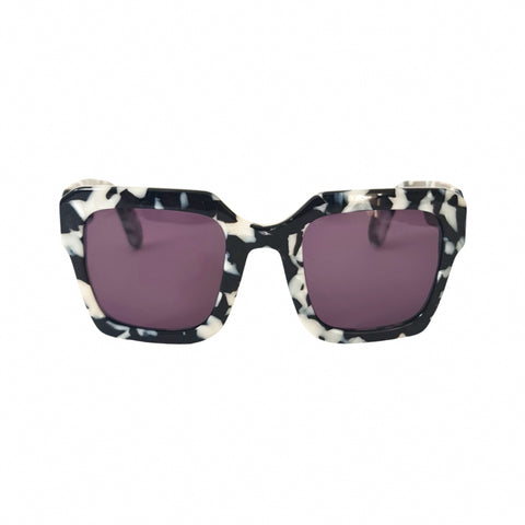 Damage Black Pearl Square Frame Sunglasses