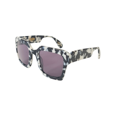 Damage Black Pearl Square Frame Sunglasses