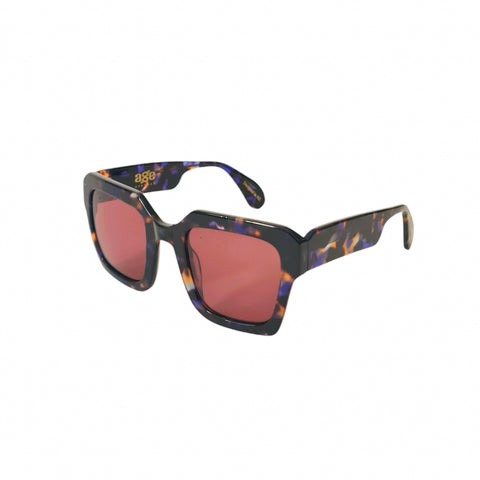 Damage Indigo Tort Square Frame Sunglasses