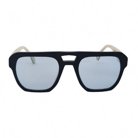 Age Eyewear Blue Lens Square Aviator Sunglasses