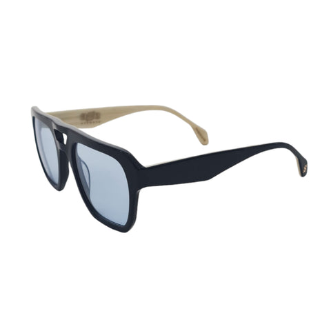 Age Eyewear Blue Lens Square Aviator Sunglasses