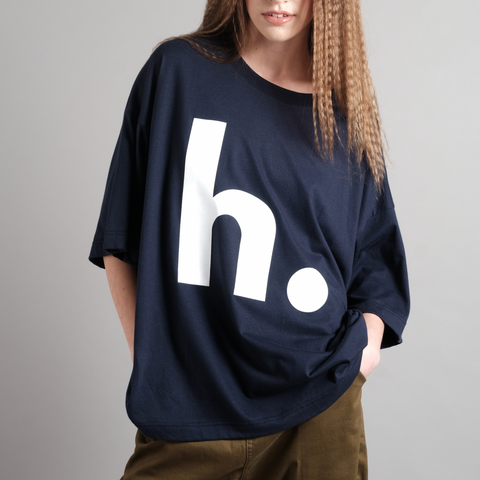 Herriot Navy Blue Oversized Hope T-shirt