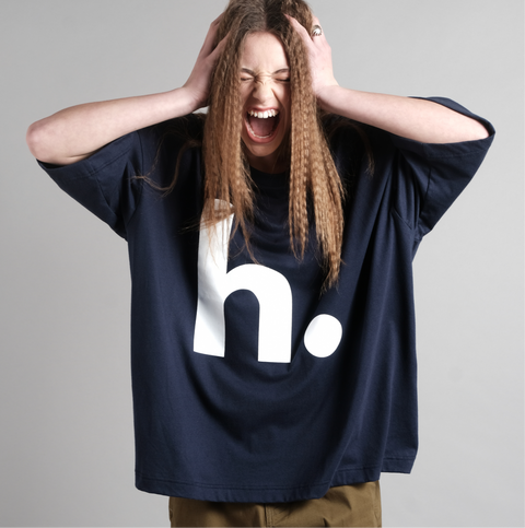 Herriot Navy Blue Oversized Hope T-shirt