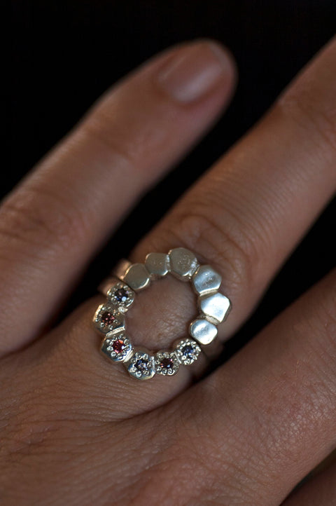 Half Daisy Chain Ring | Silver