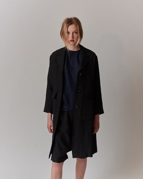 Herriot Black Use Less Trench Coat 