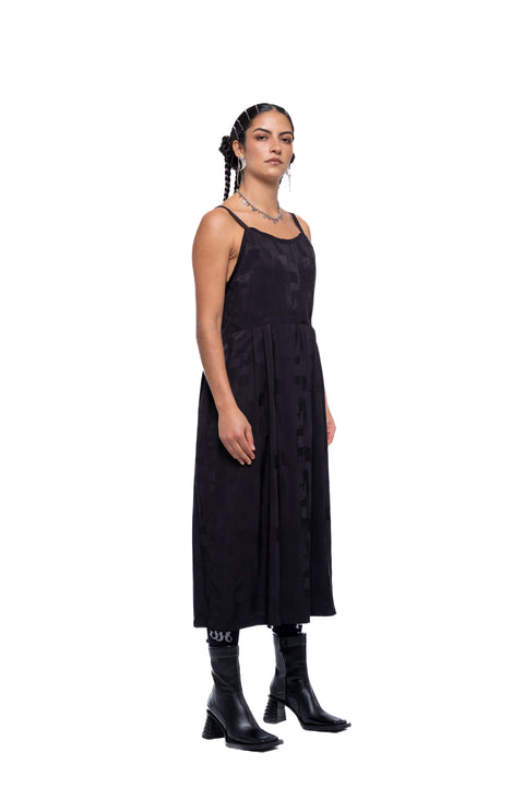 Lotta Dress | Black Abstract