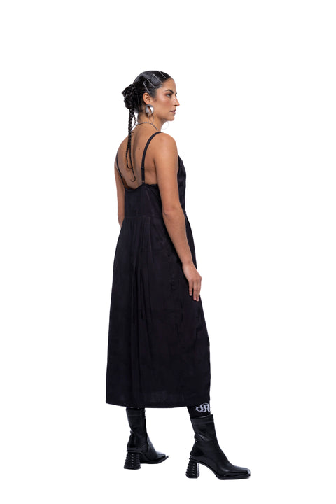 Lotta Dress | Black Abstract