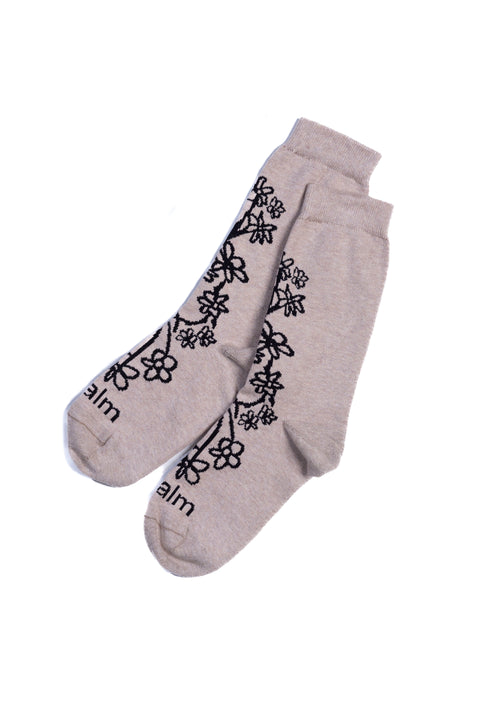 JPalm Knitted Floral Socks