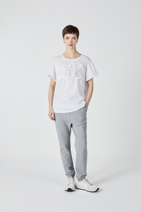 Julia Fong White Cotton In Motion Tee
