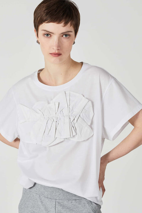 Julia Fong White Cotton In Motion Tee