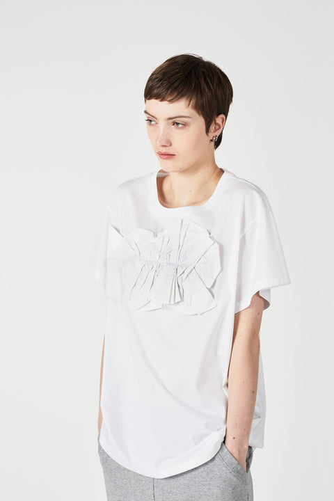 Julia Fong White Cotton In Motion Tee