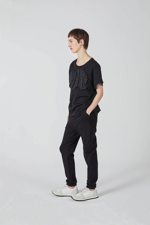Julia Fong In Motion Black Cotton Tshirt