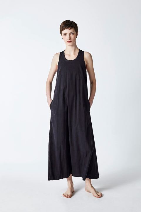 Julia Fong Poet Dress Washed Black