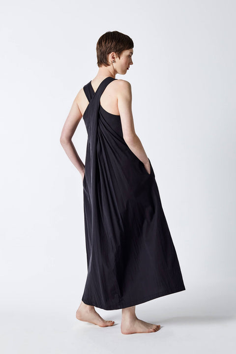 Julia Fong Poet Dress Washed Black