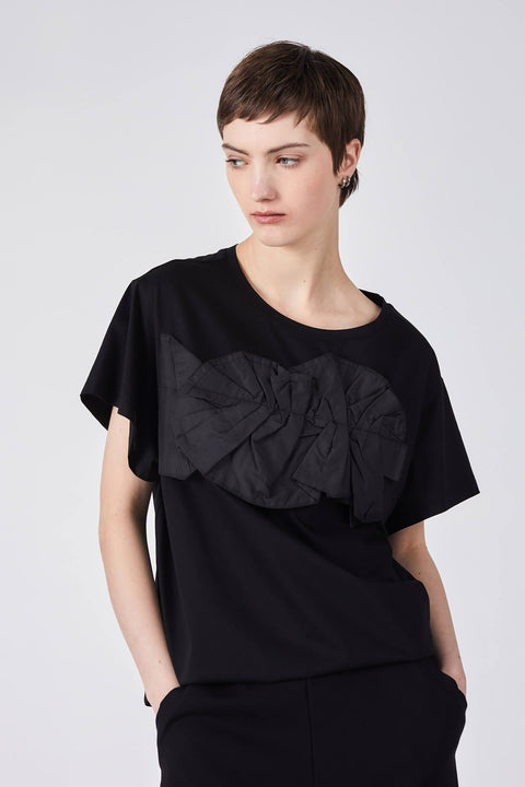 Julia Fong In Motion Black Cotton Tshirt
