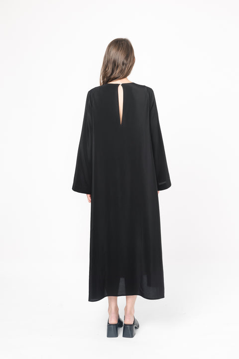 James Brown Silk A-line Linear Dress