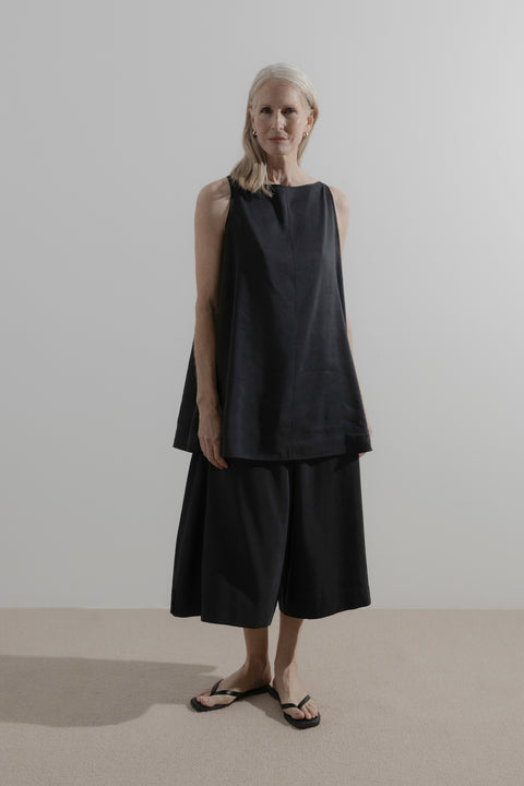 James Brown Silk Linen Longline Shorts 
