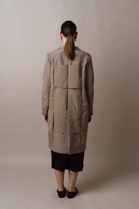 Woven Coat | Taupe