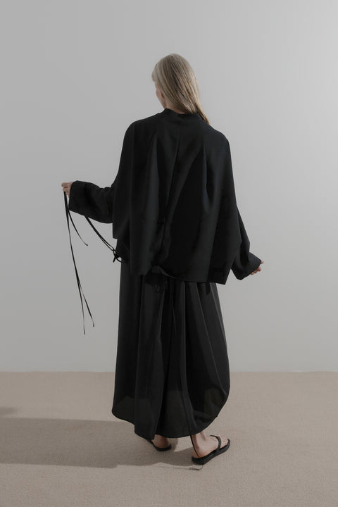 Pinch Bomber | Wool Crepe