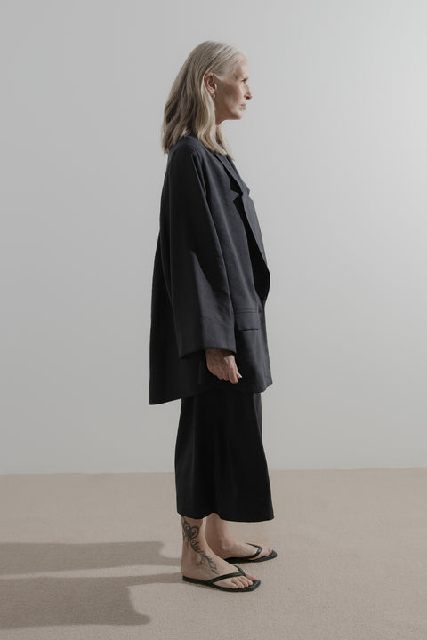 James Brown Silk Linen Blazer 