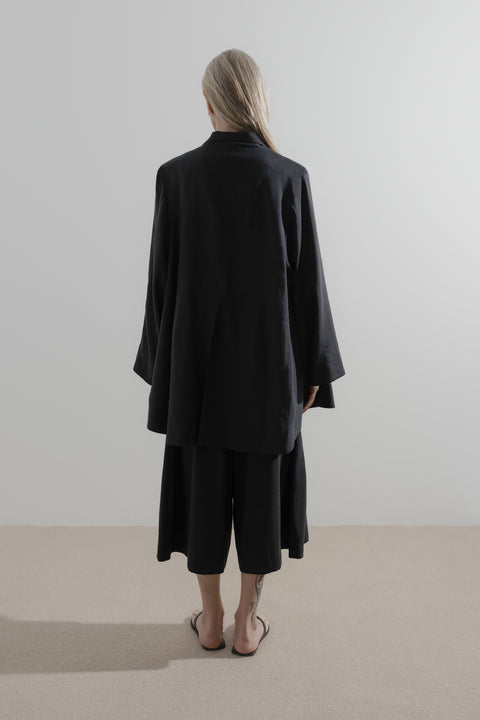 James Brown Silk Linen Blazer 