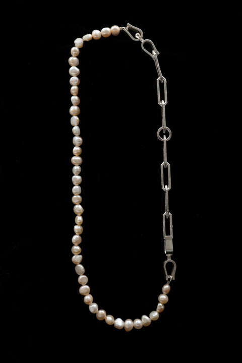 Kevin Thorne Bone Heavyweight Chain and Pearl Choker Extension