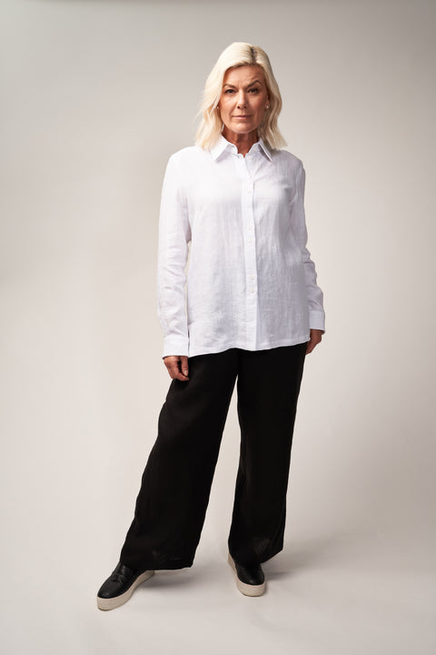 Paul Chaplin Keaton Shirt White Linen