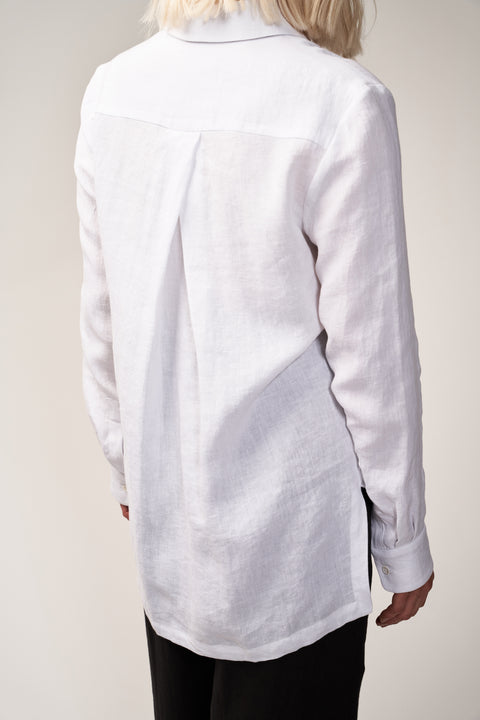 Paul Chaplin Keaton Shirt White Linen