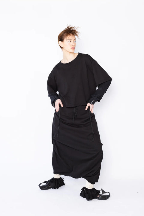 Lela Jacobs big pleat baggy skirt with side pockets